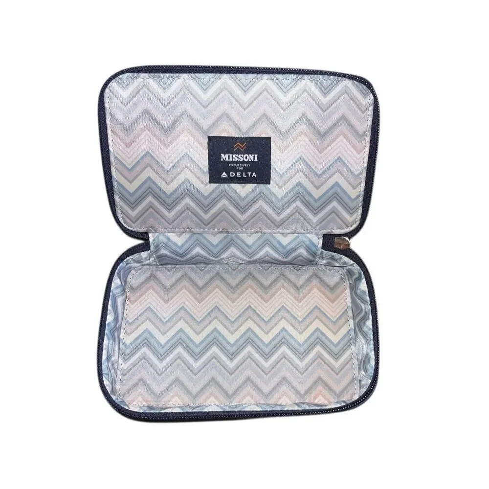 Missoni Exclusive Delta One Travel Case Pouch Blue Wave Zipper Ltd Edition